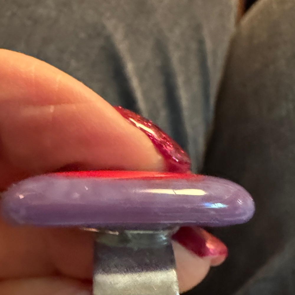 Bold Red And Purple Statement Ring, Adjustable Si… - image 4